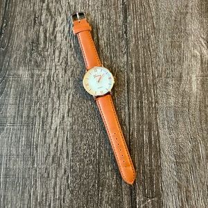 Men’s Watch White Rose Gold Brown NEW